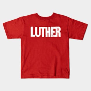 Luther Logo (White) Kids T-Shirt